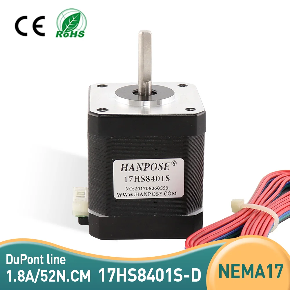 Шаговый электродвигатель Nema17 с 4 выходами двигатель 42 17 hs8401s 52 Н. См 1 8 А для лазера