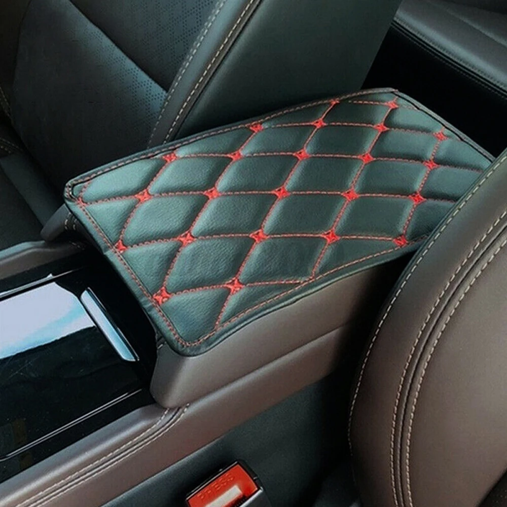 

Auto Car Tuning Waterproof Armrest Pad Cover Center Console Box PU Leather Cushion Mat Protector Universal Car Accessories