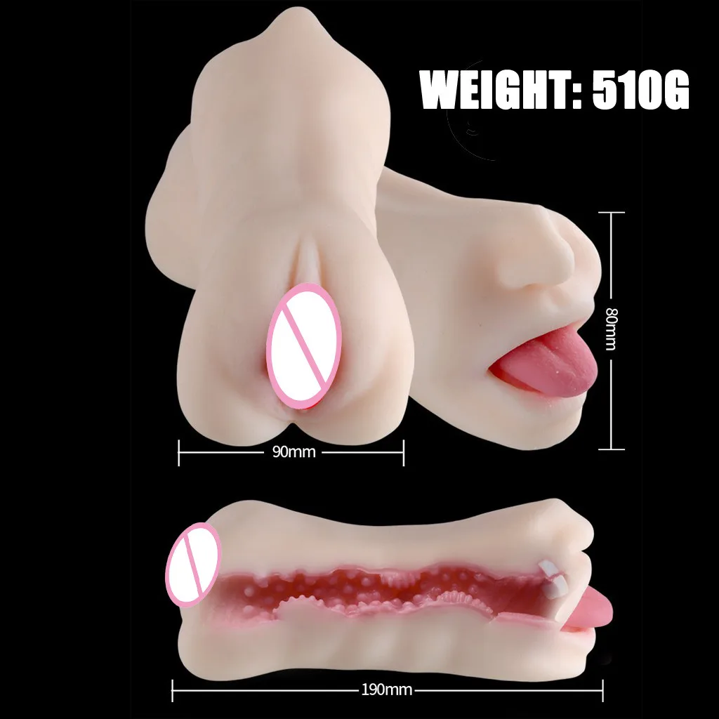 Мужской мастурбатор с шею и вибрирующее отверстие реалистичный оральный 3D