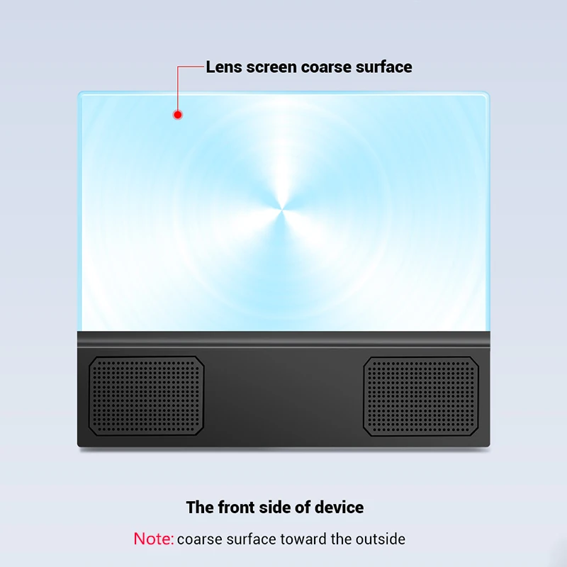 

Phone Screen Amplifier Universal 12 inch 3D HD Video Magnifier With Bluetooth Speaker Foldable Desk Holder Stand Eyes Protection