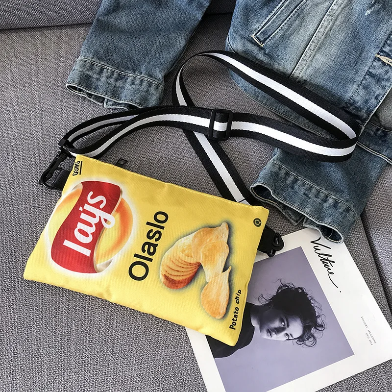 La MaxZa модные женские сумки на плечо яркие цвета с картофельными чипсами молнии