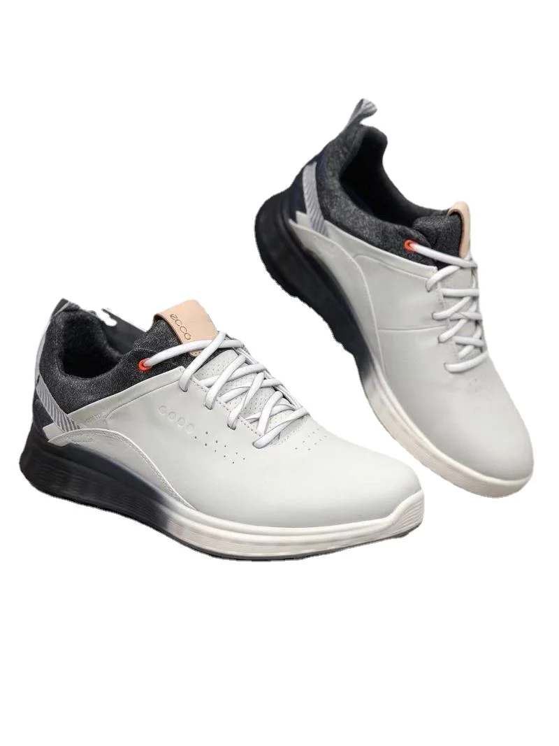 

Professional Men's Golf Shoes Leather Lace-up Golf Sneakers Outdoor Non-slip Spikeless Golf Shoes for Men Suitable for Golfers