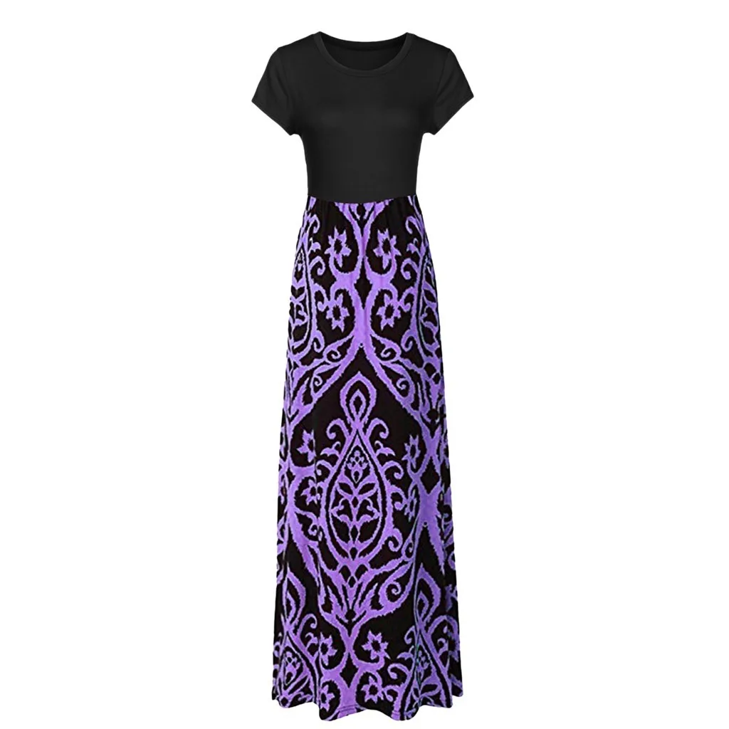 

Geometric Print Dress Womens Splicing Sukienka Long Boho Lady Beach Summer Sling Sundrss Plus Size Dresses Vestido Verano Mujer