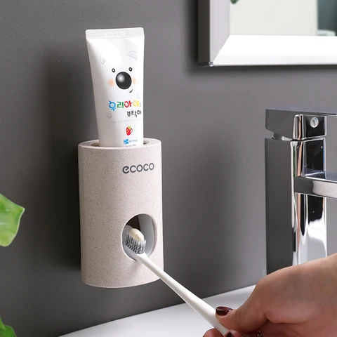Ecoco экологический дозатор зубной пасты настенное крепление пыленепроницаемый Держатель для детей