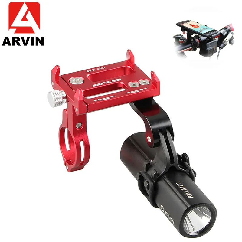 

ARVIN Aluminum Bike Bicycle Mobile Phone Holder For IPhone X XR Motorcycle Handlebar Mount Handle Phone Support For 3.5-6.2 Inch