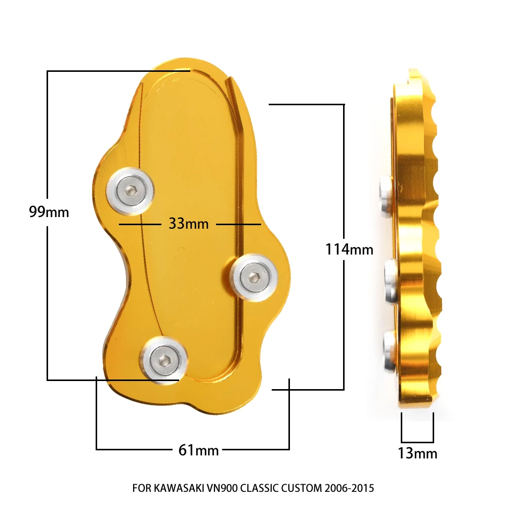 Мотоцикл с ЧПУ подножка боковая подставка удлинитель опорная пластина для KAWASAKI
