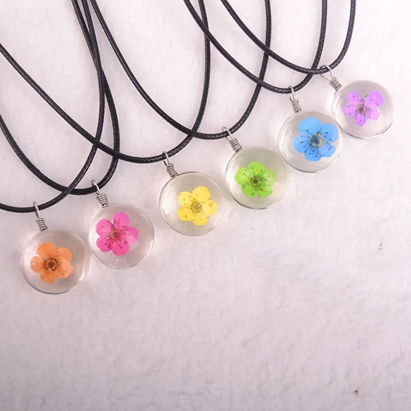 Креативные ювелирные изделия натуральные сферические время ожерелье с