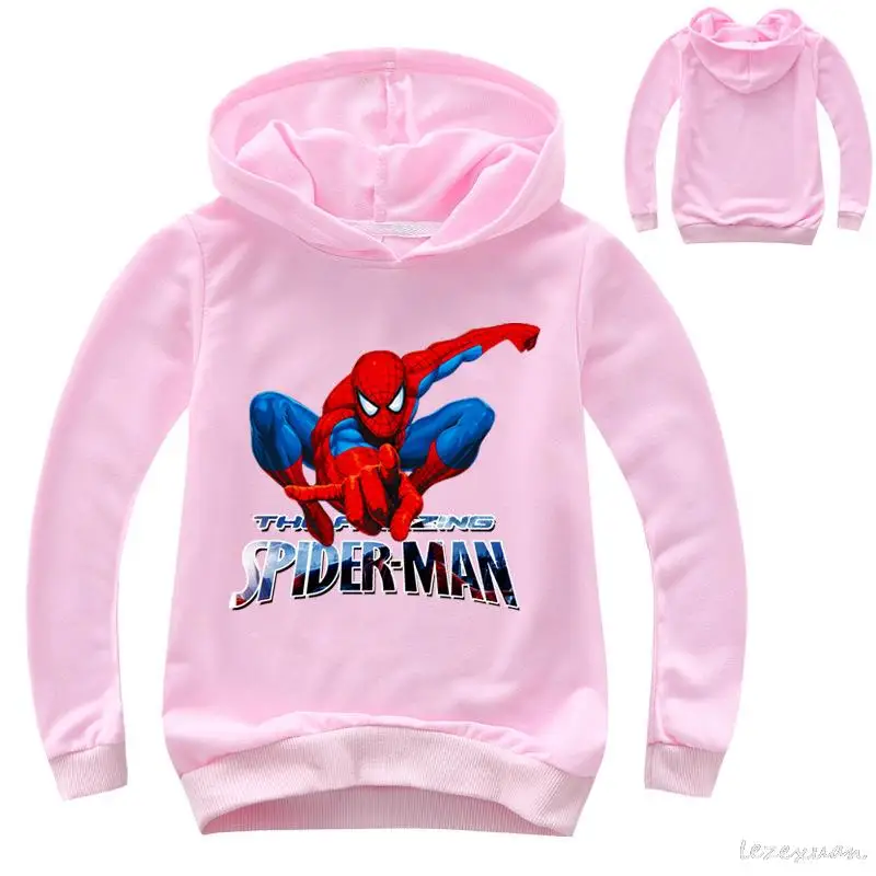 

Spiderman Sweatshirt Kids Cotton Cartoon Toddler Baby Boys Girls Clothes Casual Spring Autumn Tops Long Sleeve T Shirt Children