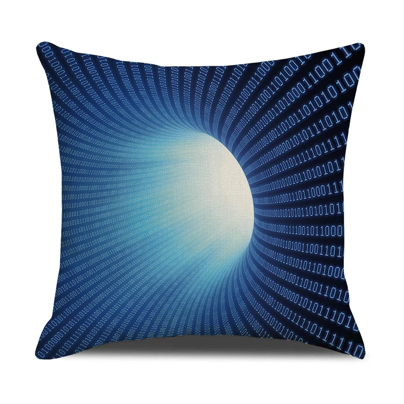 Чехол для подушки туннель звездное небо голубой квадратный чехол из полиэстера