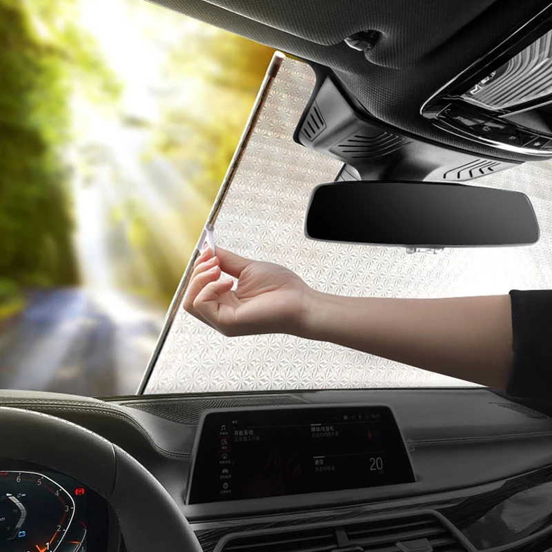 

58 см * 125 см ПВХ автоматический выдвижной Теплоизоляционный солнцезащитный козырек и Высокоэффективная Солнцезащитная ткань подходит для б...