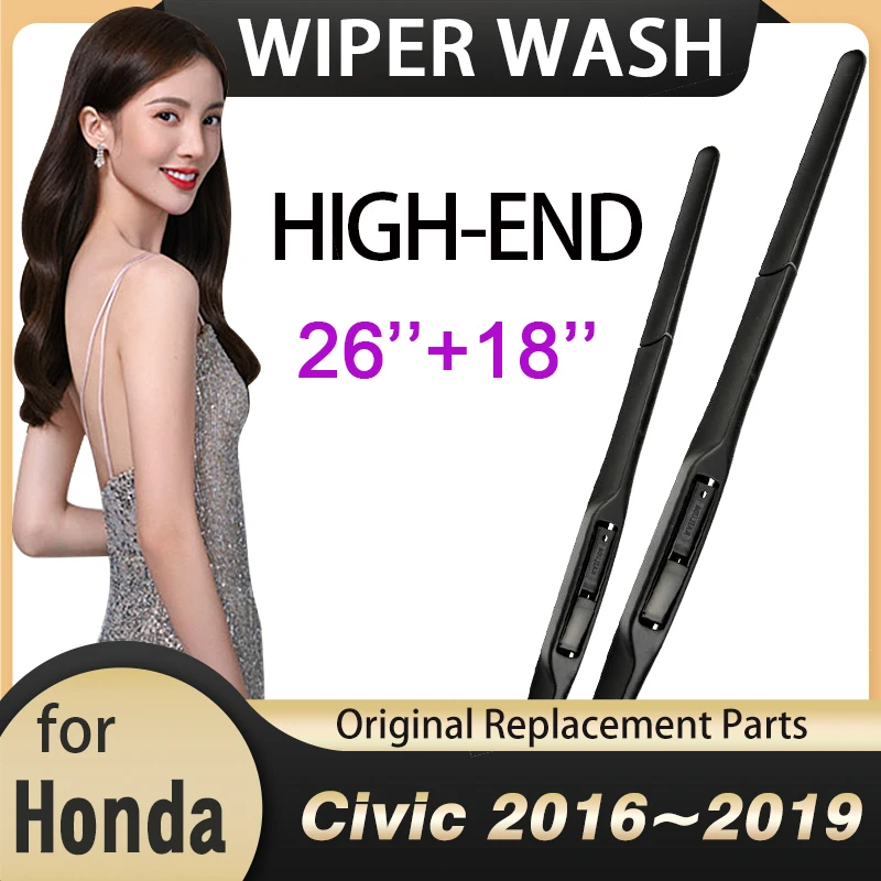 

Car Wiper Blades for Honda Civic 10 2016 2017 2018 2019 10th Gen 10 FC FC1 FC2 FC5 Front Windshield Wipers Car Accessories Goods