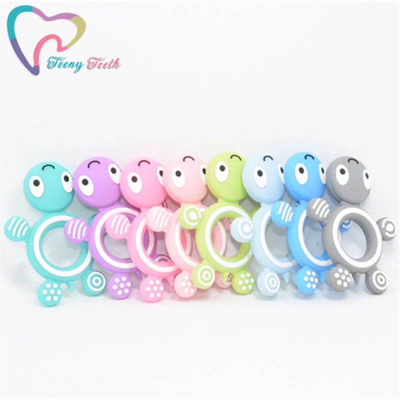 5 шт. бесплатная доставка черепаха силиконовый прорезыватель ожерелье подвеска