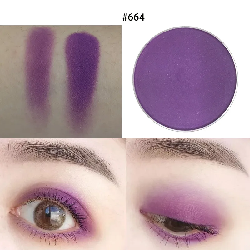 R&B  shimmer purple eyeshadow INS glitter pigment waterproof matte eyeshadow beauty makeup palette pop makeup