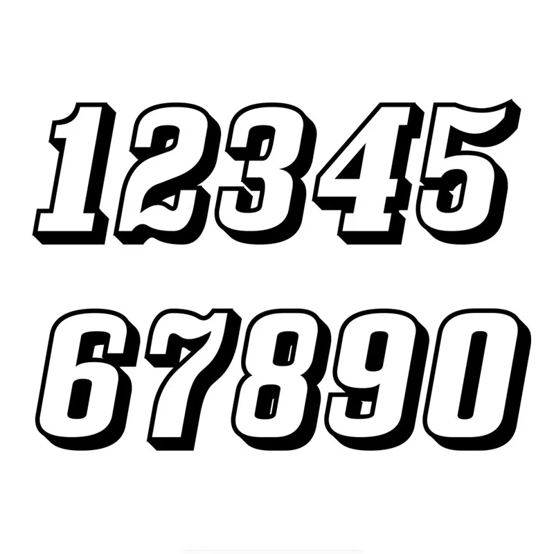 

HOT Creative 3D Racing Number Helmet Decals Car Sticker Funny Vinyl Decals Motorcycle Accessories Helmet Stickers
