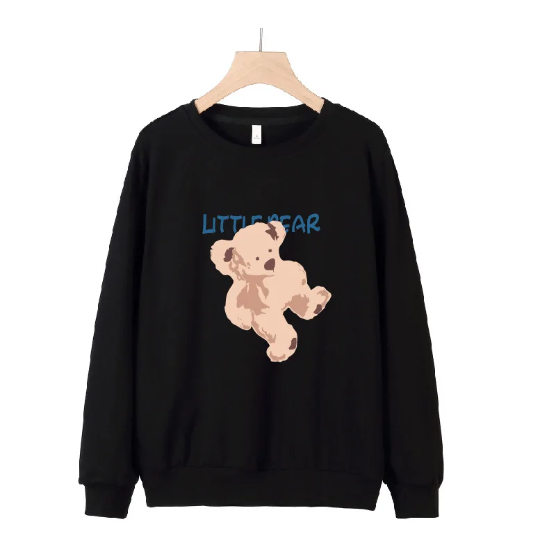 

2021 Spring New Hoodie Sweatshirt Ladies Faith Sweatshirt Long Sleeve Cartoon Pattern Pullover Casual Loose Warm Hooded Top XXL