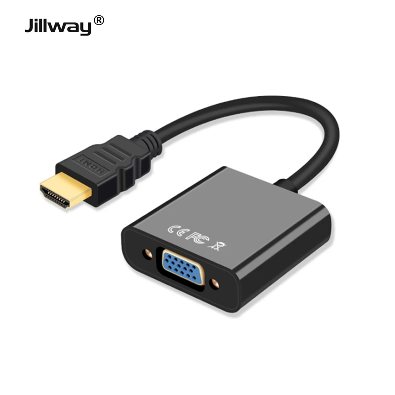 

Jillway HDMI to VGA Adapter for Computer Desktop Laptop Monitor, Projector HDTV Digital to Analog Converter