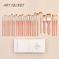 artsecret 2281 24pcs art set watercolor brushes artistic with pencil case for acrylic and oil painting drawing