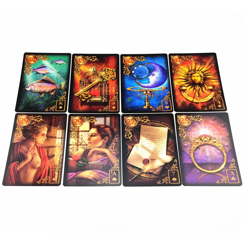 47 карточек Позолоченные Reverie Lenormand: расширенное издание массовый рынок в мягкой