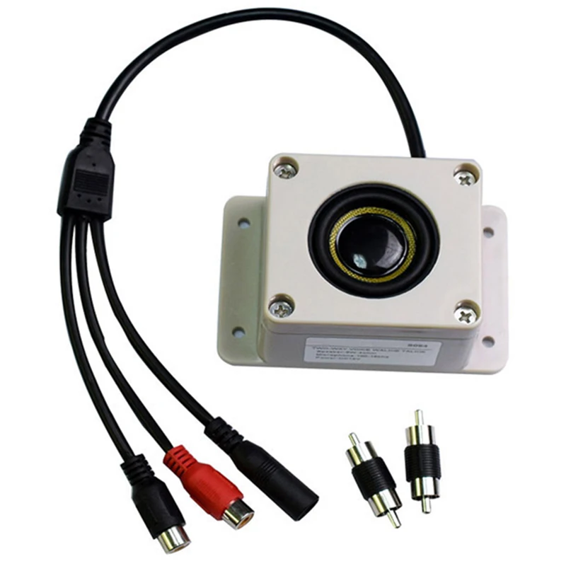 

Microphone Speaker Device for Security Camera Outdoor Waterproof for IP Camera Audio Recording Two Way Radio Interphone