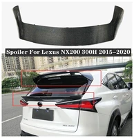 high quality abs primer carbon fiber rear trunk lip spoiler wing fits for lexus nx200 300h 2015 2020