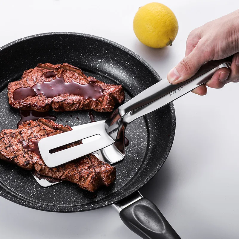304 нержавеющая сталь утолщенный стейк клип барбекю хлеб открытый кухонная