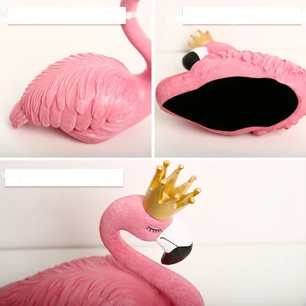 Flamingo Ornaments Home Decorations Resin Crafts Ins Girls Heart Bedroom Nordic Living Room Creative Furnishings Wedding Party | Дом и сад
