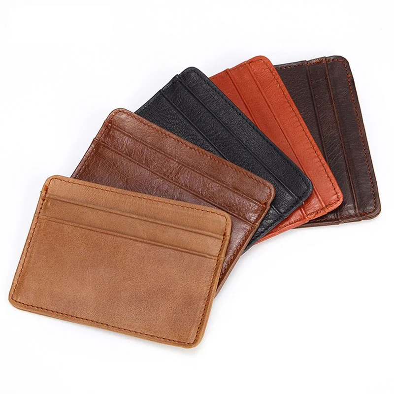 

Men Leather Card Holder New Multi-Card Retro Short Wallet Cowhide Ultra Thin Coin Purse for Gift Celebration Male Money Bag