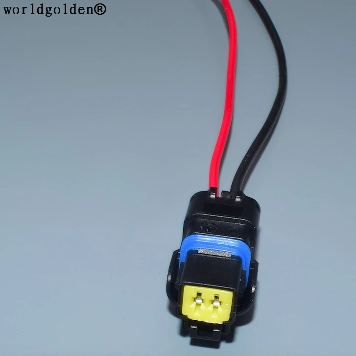 

Worldgolden 2-контактный водонепроницаемый автомобильный гнездовой разъем датчика температуры воды с проводной косичкой 211PC022S0049