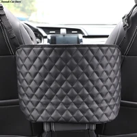 car storage bag handbag holder car seat storage handbag holder auto interior stowing tidying car middle organizer pu leather