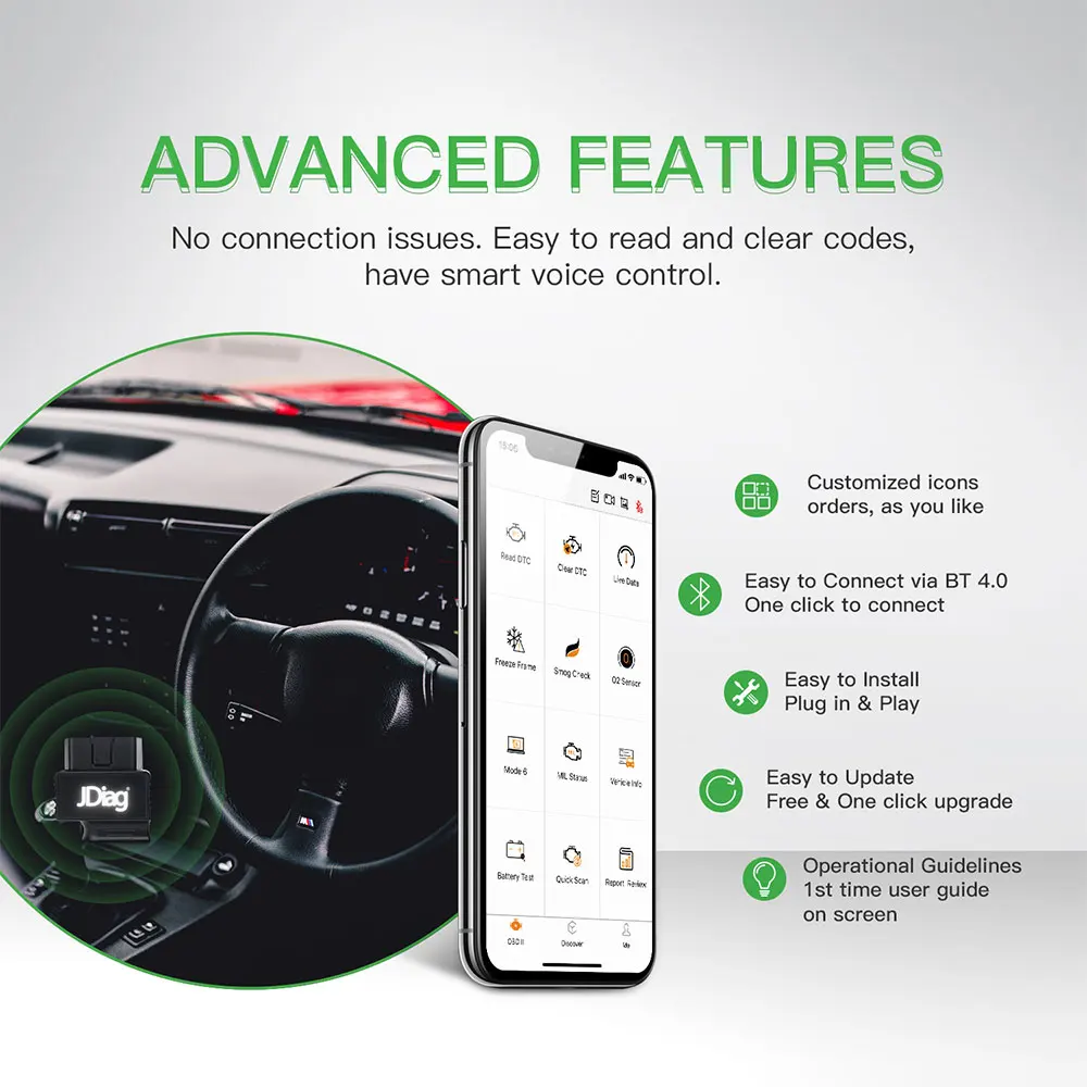 Сканер JDiag Faslink M2 Bluetooth 4 2 OBD2 сканер для проверки двигателя считыватель кодов