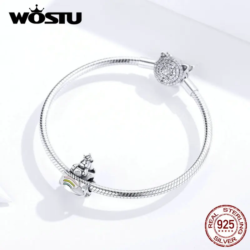 Подвеска в виде единорога из серебра 925 пробы для браслета|Бусины| |