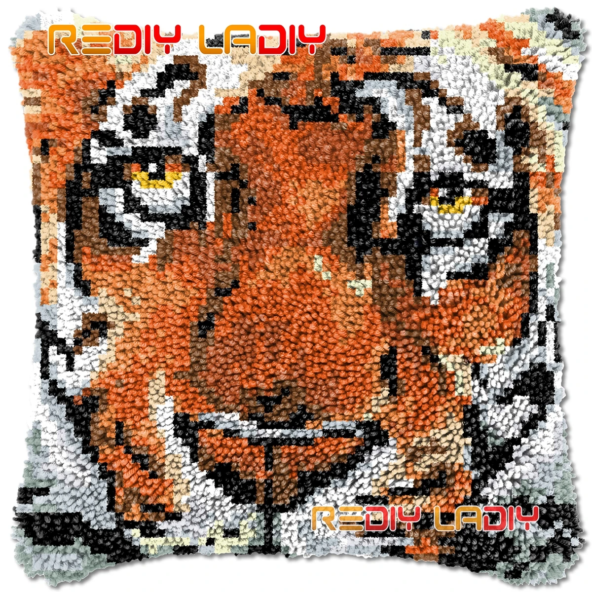 

Набор для рукоделия с застежкой-крючком и тигровым лицом, наборы для рукоделия, крупная акриловая пряжа, искусство, вязание крючком, подушка...