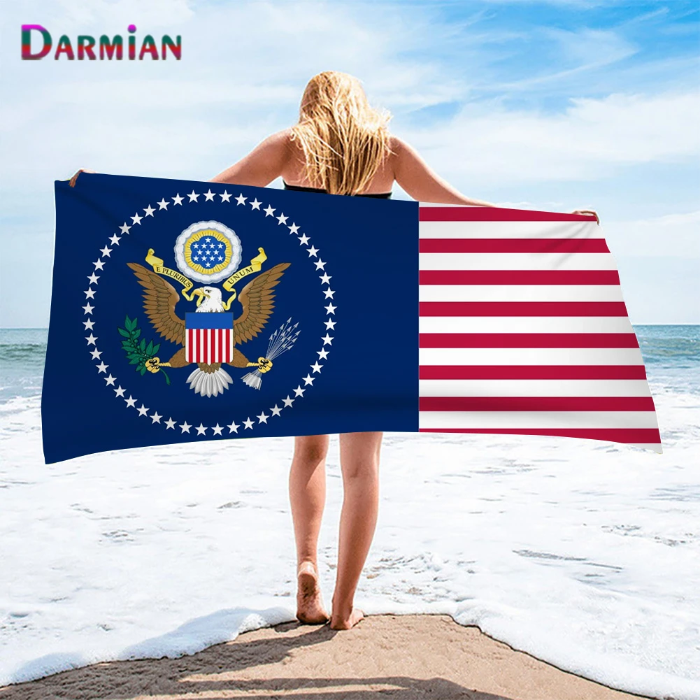 Полотенца DARMIAN с рисунком нового флага домашний текстиль из микрофибры для