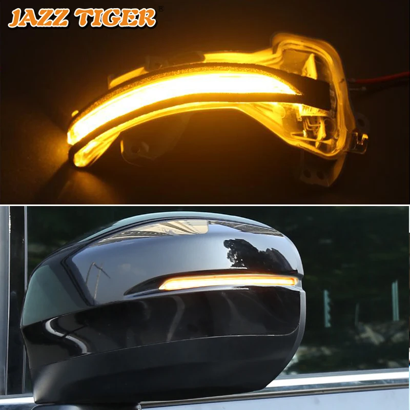 

JAZZ TIGER Dynamic LED Turn Signal Lamp For Honda Accord 9 2014 2015 2016 Rearview Mirror Indicator Sequential Blinker Light