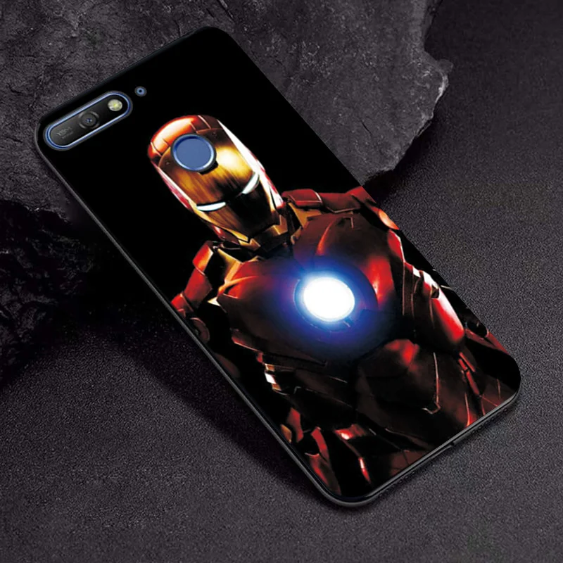 TPUBLK634 Чехол Marvel Hero для huawei Honor 7A 5,45 для huawei Honor 7A Pro, черный ТПУ, Железный человек, мягкий ТПУ для huawei Honor 7 A Pro, 5,7 дюйма - Цвет: TPUBLK634