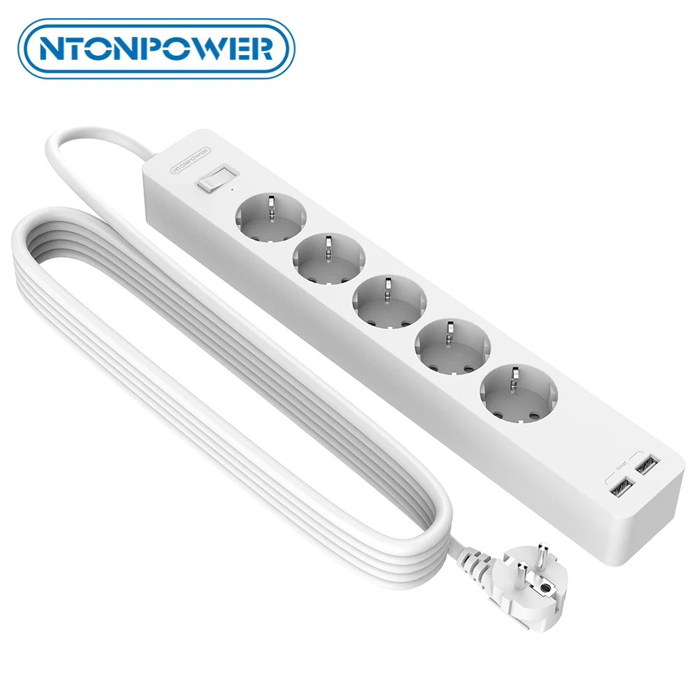 Сетевой фильтр NTON с удлинителем 3 м настенная лента питания высокое качество 5
