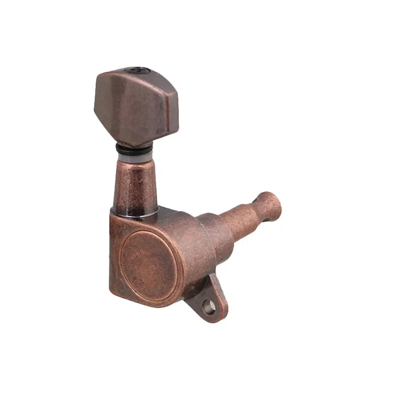 

12 шт. бронза Цвет вся замкнутая Колки Гитарные тюнеры аксессуары для Электрогитары правая рука