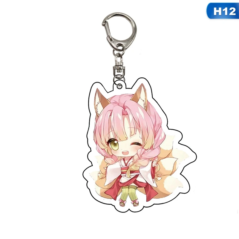 

Fashion Japanese Anime Cartoon Keychain Anime Demon Slayer Series For Women Men Bag Pendant Jewelry