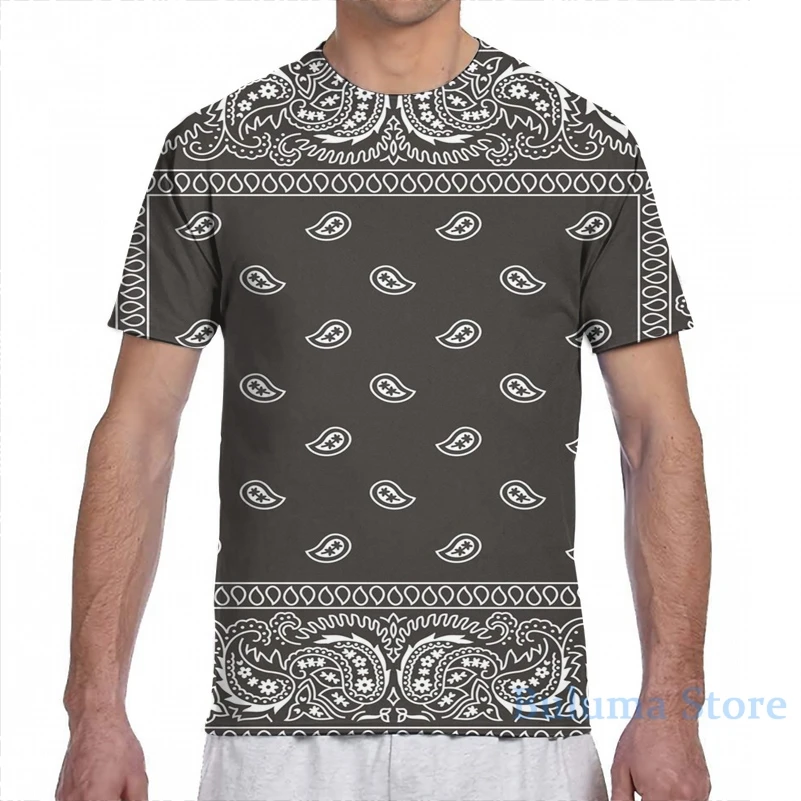 Бандана доступная черная футболка на выбор для мужчин и женщин модная с принтом