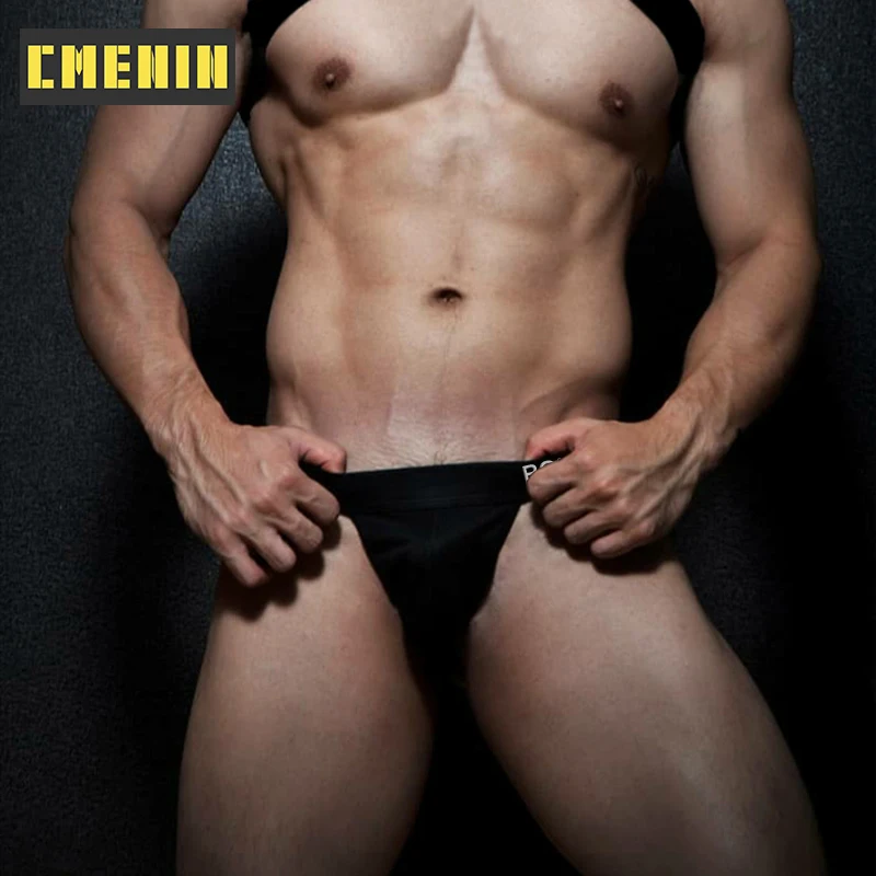 Модное хлопковое быстросохнущее мужское сексуальное нижнее белье стринги