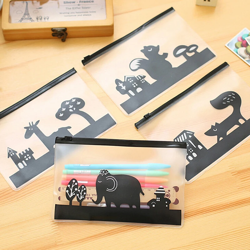 

1pcs Cosmetic Pencil Pen Case Bag Clear Plastic Makeup Pouch Toiletry Holder