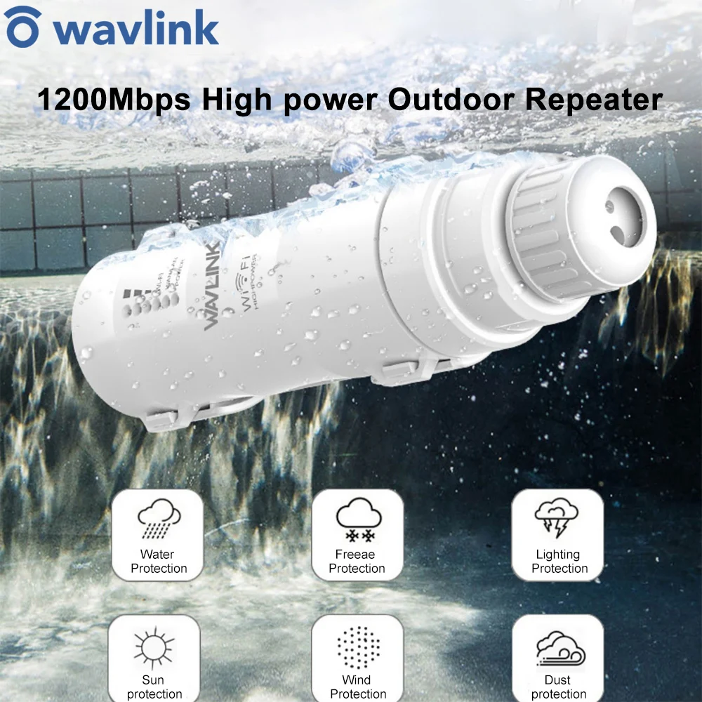 Wavlink AC1200 высокомощный открытый WIFI роутер/AP беспроводной ретранслятор Wifi двойной