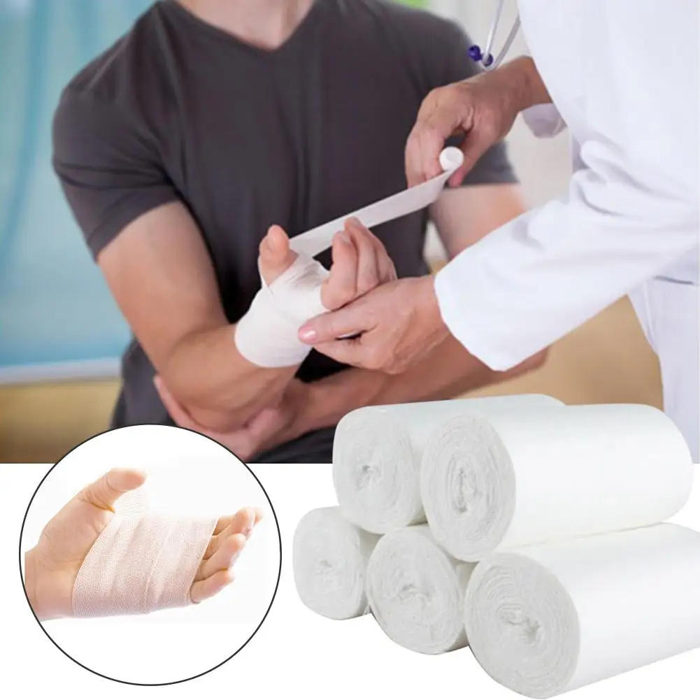 

10 Rolls First Aid Gauze Non Toxic Elastic Health Care Gauze Bandage Injury Protective Knee Roll