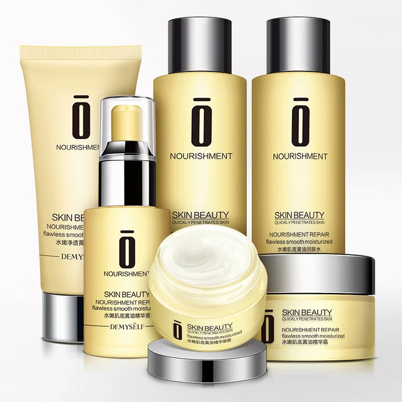

Refreshing Skincare Set Butter Lotion Facial Cleanser Toner Serum Oil Control Anti Aging Eye Cream Nourish Repair Face Sets 6PCS