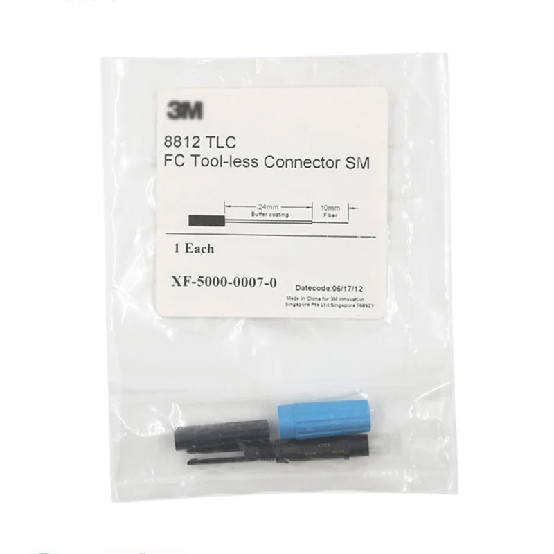 100PCS/LOT FTTH 8802-TLC/3 XF-5000-0322-3, 8812-TLC XF-5000-0007-0, 8802-T/APC/FS/1 XF-5000-0541-8 SM Fiber Optic Fast Connector