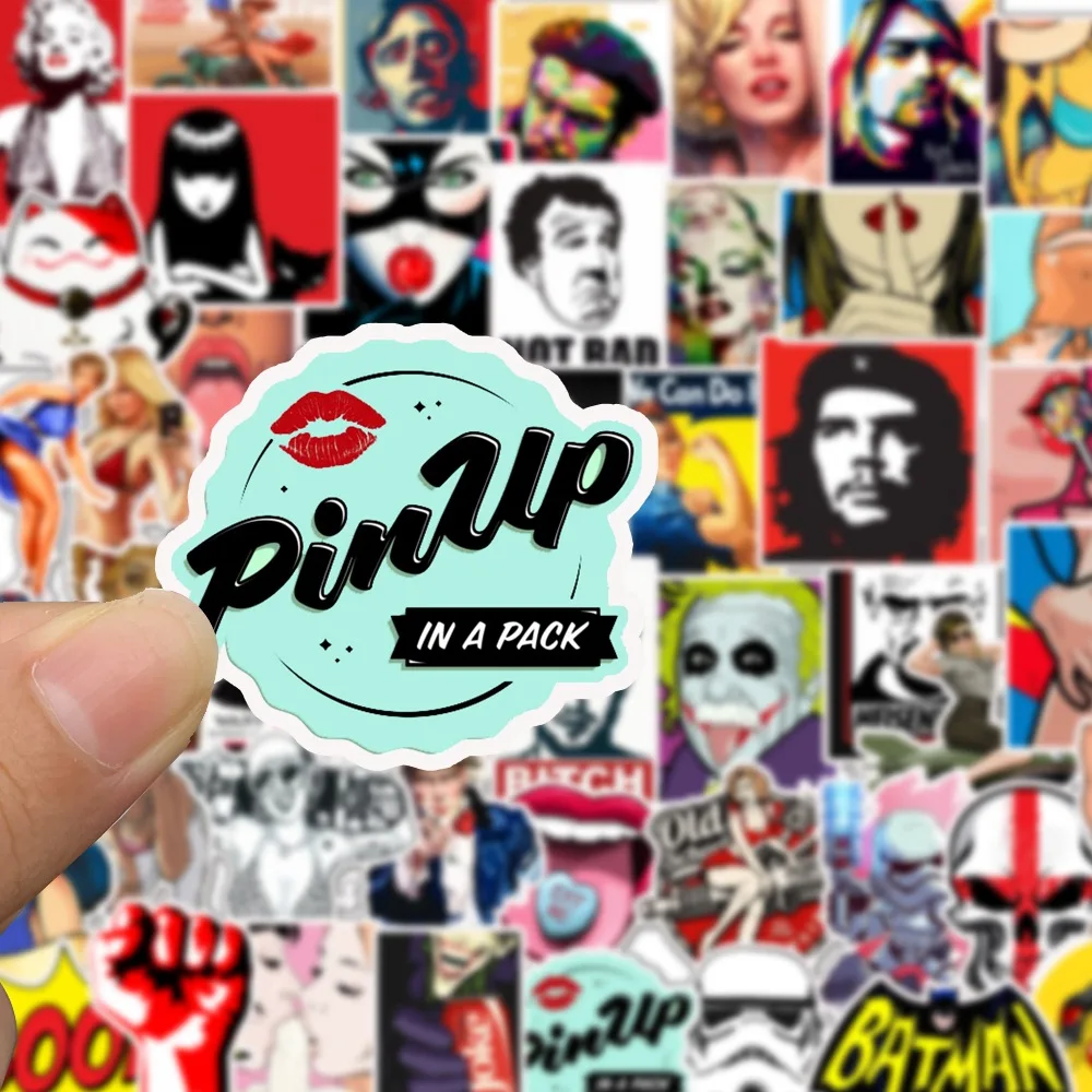 50 шт. стиль ПВХ водонепроницаемый Tease Vulgar сексуальная красота Стикеры для девочек для ноутбука электроскутер багаж наклейка игрушка стикер