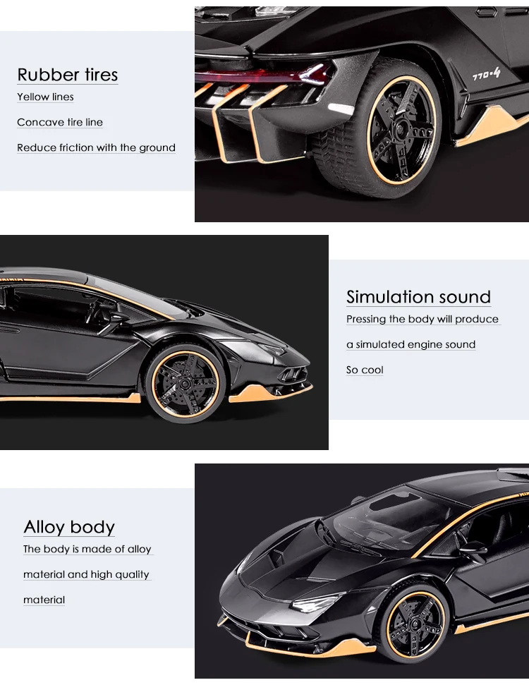 Горячая LP770 1:32 RC автомобиль сплав спортивная модель автомобиля звук светильник супер гоночный автомобиль задний откидной обода сплавочных колес игрушки для детей