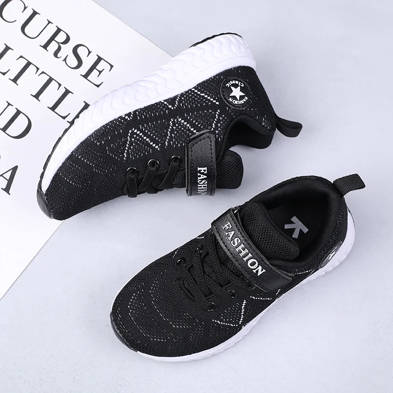 

Original Sport Shoes for Boys Designer Kid Running Footwear knitted Breathable Toddler Boy Brand Sneakers Brand Kid Shoe