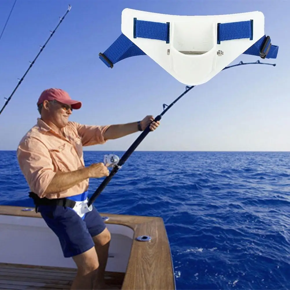 

NEW Boat Fishing Deep Sea Gimbal Waist Belt Prop Belly Top Iron Rod Holder Tool