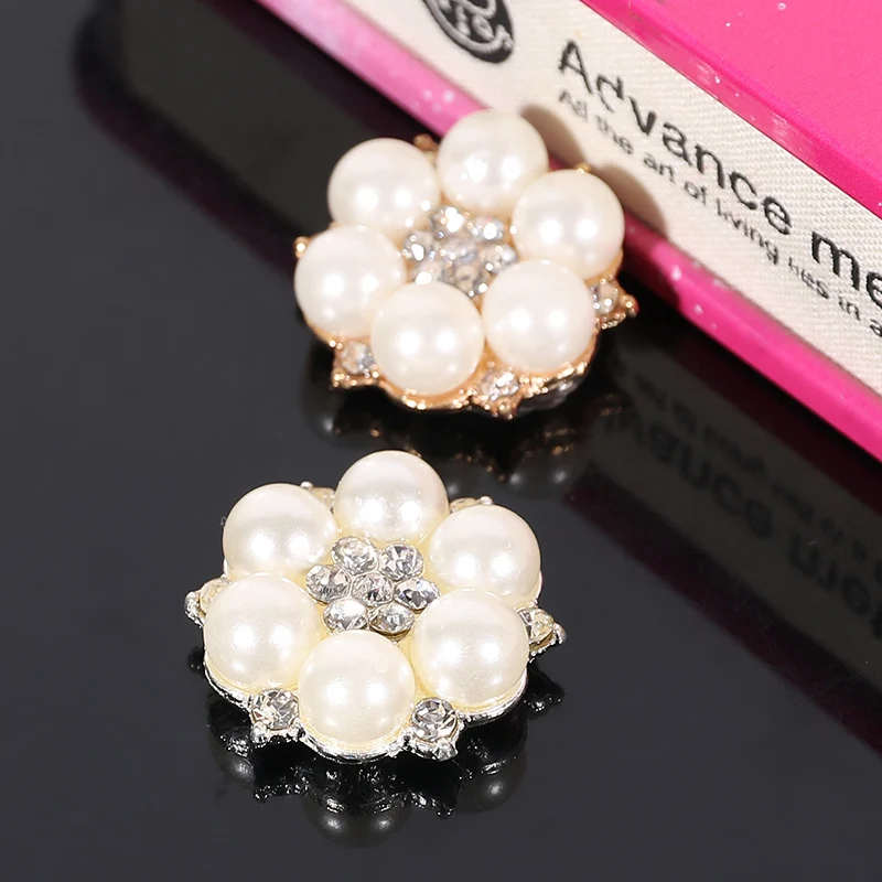 100 Новинка шт. шестигранные жемчужины полые сливы Стразы пуговицы для украшения